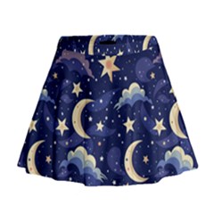 Night Moon Seamless Mini Flare Skirt