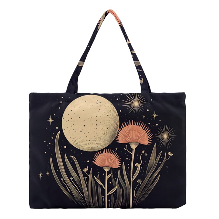 Flowers Space Medium Tote Bag