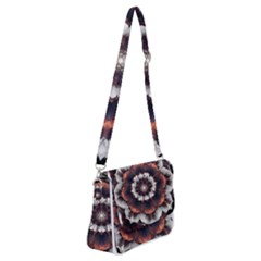 Mandala Design Pattern Shoulder Bag With Back Zipper