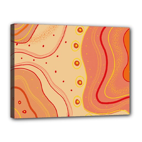 Lines Abstract Colourful Design Canvas 16  X 12  (stretched)