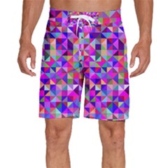 Floor Colorful Triangle Men s Beach Shorts by Maspions