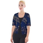 Starsstar Glitter Cropped Button Cardigan