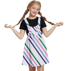 Retro Vintage Stripe Pattern Abstract Kids  Apron Dress