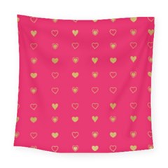 Illustrations Heart Pattern Design Square Tapestry (large)