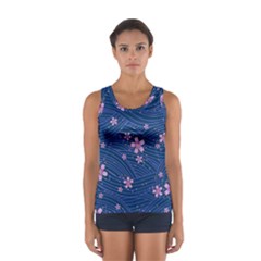 Flowers Floral Background Sport Tank Top 