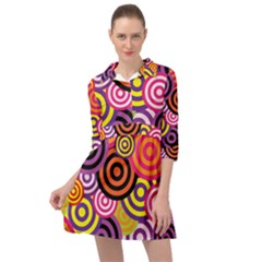 Abstract Circles Background Retro Mini Skater Shirt Dress