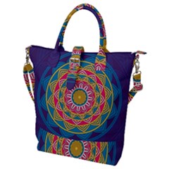 Abstract Digital Artwork Buckle Top Tote Bag