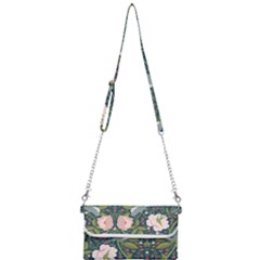 Spring Design With Watercolor Flowers Mini Crossbody Handbag