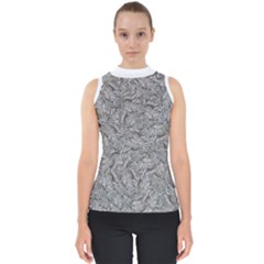 Intricashine Mock Neck Shell Top