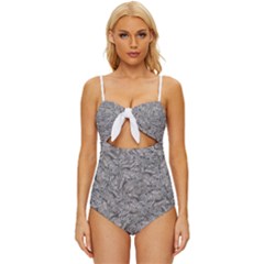 Intricashine Knot Front One-piece Swimsuit