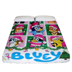 Bluey Christmas Fitted Sheet (california King Size) by avitendut