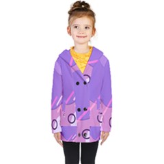 Colorful Labstract Wallpaper Theme Kids  Double Breasted Button Coat by Apen