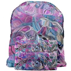 Pink Swirls Flow Giant Full Print Backpack by kaleidomarblingart