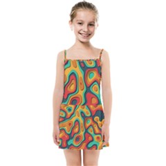 Paper Cut Abstract Pattern Kids  Summer Sun Dress