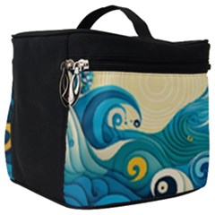 Waves Wave Ocean Sea Abstract Whimsical Make Up Travel Bag (big) by Maspions