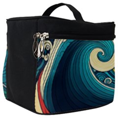 Waves Ocean Sea Abstract Whimsical Art Make Up Travel Bag (big) by Maspions