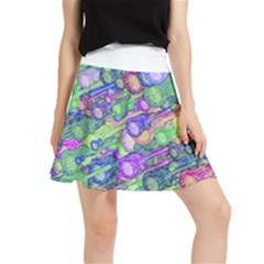 Sktechy Style Guitar Drawing Motif Colorful Random Pattern Wb Waistband Skirt by dflcprintsclothing