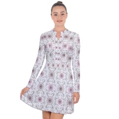 Pattern Texture Design Decorative Long Sleeve Panel Dress by Grandong