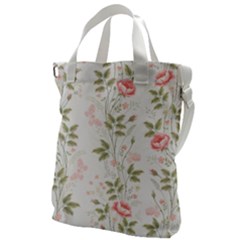 Flowers Roses Pattern Nature Bloom Canvas Messenger Bag by Grandong