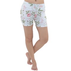 Flowers Roses Pattern Nature Bloom Lightweight Velour Yoga Shorts by Grandong