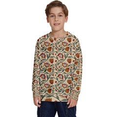 Floral Design Kids  Crewneck Sweatshirt