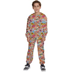 Pop Culture Abstract Pattern Kids  Sweatshirt Set by designsbymallika