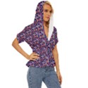 Trippy Cool Pattern Lightweight Drawstring Hooded Top View3