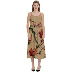 Chinese Plum Blossom Spring - Copy Casual Spaghetti Strap Midi Dress by DimSum