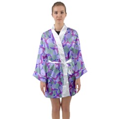 Kaleidoscope Dreams Long Sleeve Satin Kimono by dflcprintsclothing