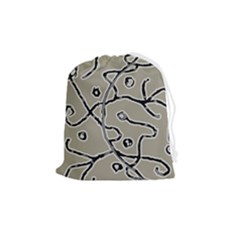 Sketchy Abstract Artistic Print Design Drawstring Pouch (medium) by dflcprintsclothing