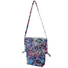 Three Layers Blend Module 1-5 Liquify Folding Shoulder Bag by kaleidomarblingart