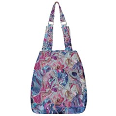 Three Layers Blend Module 1-5 Liquify Center Zip Backpack by kaleidomarblingart