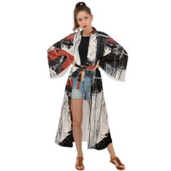 Abstract  Maxi Kimono