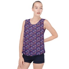 Trippy Cool Pattern Bubble Hem Chiffon Tank Top