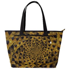 Spiral Symmetry Geometric Pattern Black Backgrond Back Pocket Shoulder Bag  by dflcprintsclothing