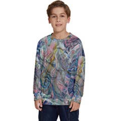 Abstract Flows Kids  Crewneck Sweatshirt