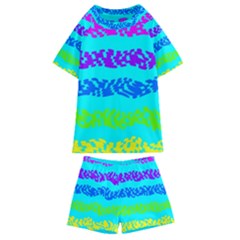 Abstract Design Pattern Kids  Swim T-shirt And Shorts Set by Ndabl3x