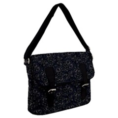 Midnight Blossom Elegance Black Backgrond Buckle Messenger Bag by dflcprintsclothing