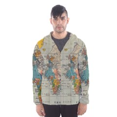 Vintage World Map Men s Hooded Windbreaker by Proyonanggan