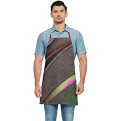 Texture Abstract Curve  Pattern Red Kitchen Apron