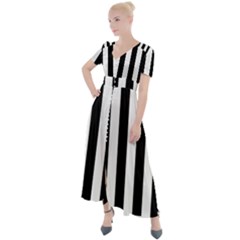 Stripes Geometric Pattern Digital Art Art Abstract Abstract Art Button Up Short Sleeve Maxi Dress