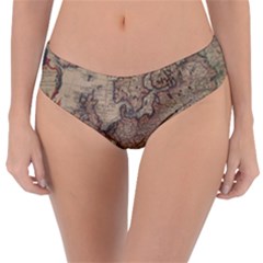 Old Vintage Classic Map Of Europe Reversible Classic Bikini Bottoms