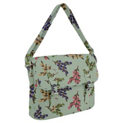 Berries Flowers Pattern Print Buckle Messenger Bag