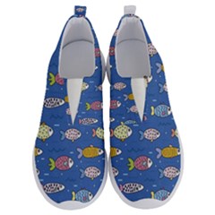 Sea Fish Blue Submarine Animals Patteen No Lace Lightweight Shoes