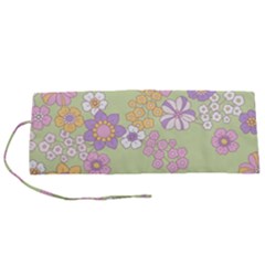 Pattern Background Vintage Floral Roll Up Canvas Pencil Holder (s) by Ndabl3x