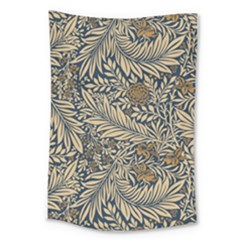 Brown Vintage Background Vintage Floral Pattern Large Tapestry