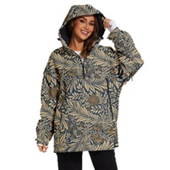 Brown Vintage Background Vintage Floral Pattern Women s Ski And Snowboard Waterproof Breathable Jacket