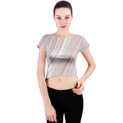 Marble Texture Marble Painting Crew Neck Crop Top