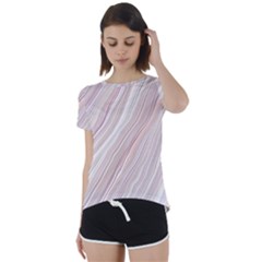 Marble Texture Marble Painting Short Sleeve Open Back T-shirt