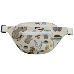 Happy Cats Pattern Background Fanny Pack